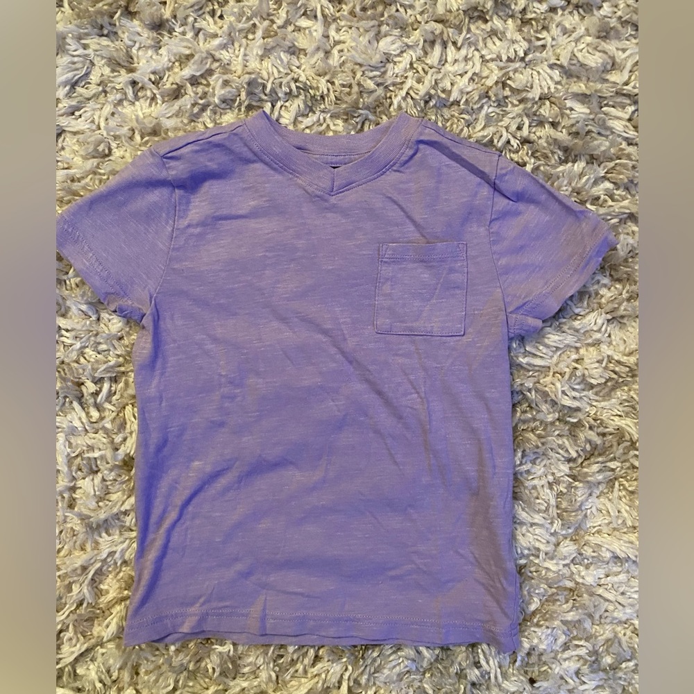 Cat & Jack Purple Short Sleeve Shirt with pocket Size XS or 4/5